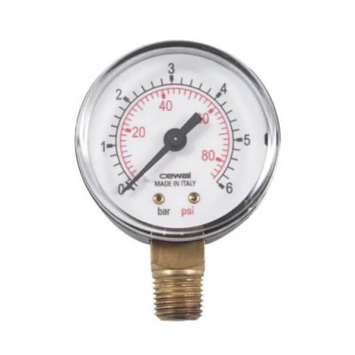 Манометр O100 1/2" 6 бар вертикальний CEWAL S.p.A Манометр O100 1/2" 6 бар вертикальний CEWAL S.p.A