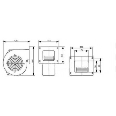 Вентилятор для котла KG-Elektronik DP-160 - 600м. Куб.