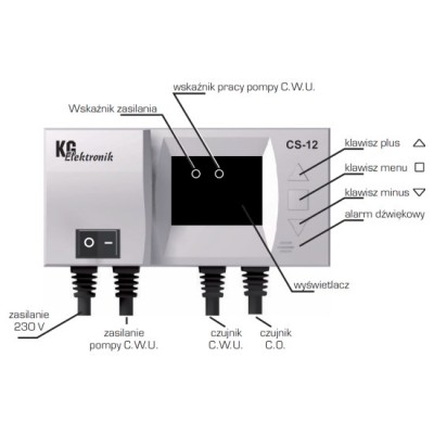 Автоматика управління насосом ГВП KG Elektronik CS-12 Автоматика управління насосом ГВП KG Elektronik CS-12
