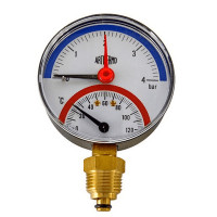 Термоманометр радіальний (низ) Arthermo (TI110 80 0-4Bar 0-120°C)